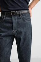 STRAIGHT LEG ANKLE FIT JEANS
