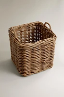 LARGE CHUNKY RATTAN BASKET