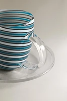 TASSE SOUCOUPE BOROSILICATE SPIRALE