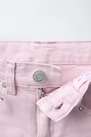 STUDDED DENIM BERMUDA SHORTS