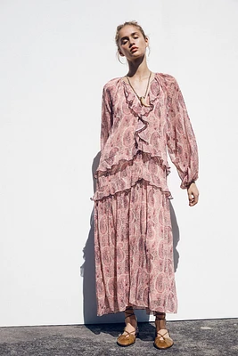 ROBE IMPRIMÉE À VOLANTS