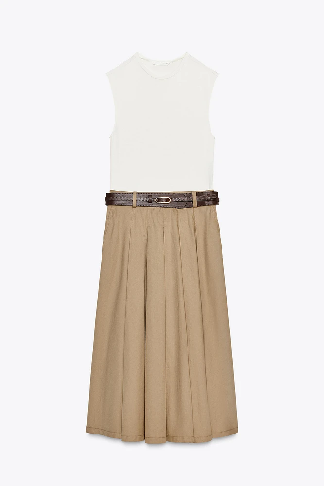COMBINATION BELTED DRESS