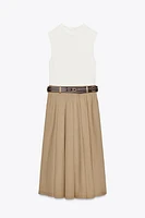 COMBINATION BELTED DRESS