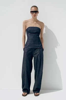 TOP BANDEAU EN DENIM TRF