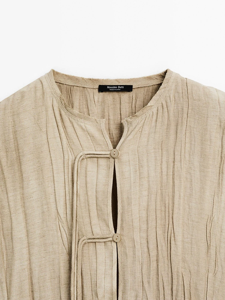 Kimono fluide avec cordons