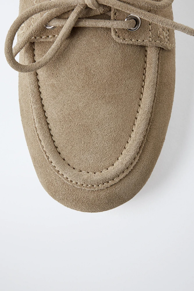 SUEDE DECK SHOES