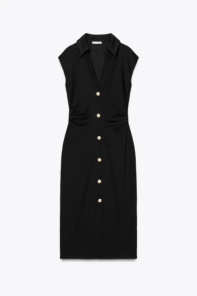 PIQUÉ SHIRT DRESS