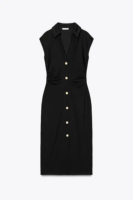 PIQUÉ SHIRT DRESS