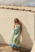 ROBE EN POPELINE IMPRIMÉE CITRONS