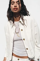 PERFORATED EMBROIDERY JACKET