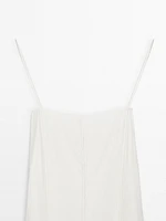 Robe midi bretelles fluide