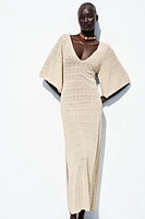 ROBE LONGUE EN MAILLE POINTELLE