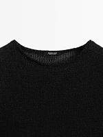 Top asymétrique en maille ajourée