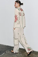 ZW COLLECTION EMBROIDERED PANTS