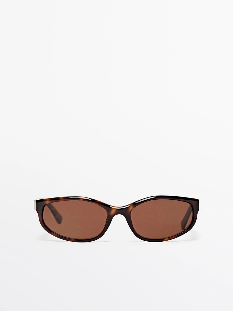 Lunettes de soleil ovales petit format