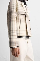 TRENCH CROPPED FIT À CARREAUX ÉDITION LIMITÉE