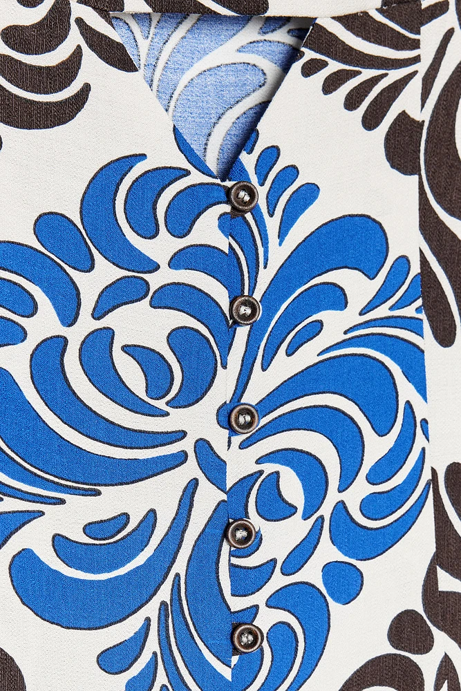 PRINTED MIDI DRESS