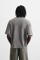 WASHED PRINT KNIT T-SHIRT