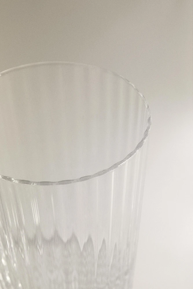 VERRE À SODA RECYCLABLE LIGNES