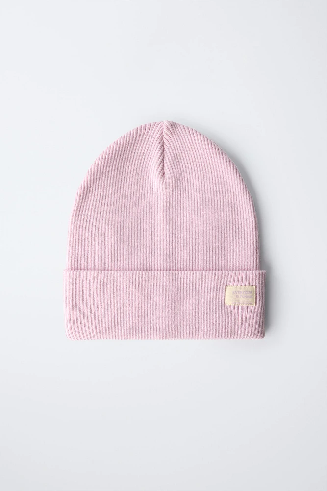 RIBBED COTTON HAT