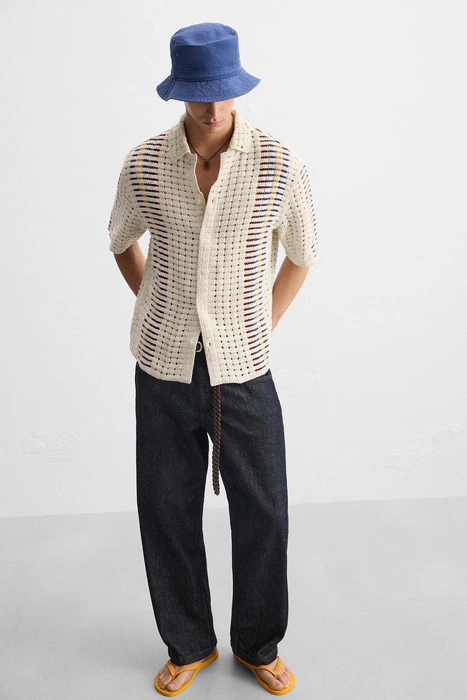 CHEMISE CROCHET RAYURES