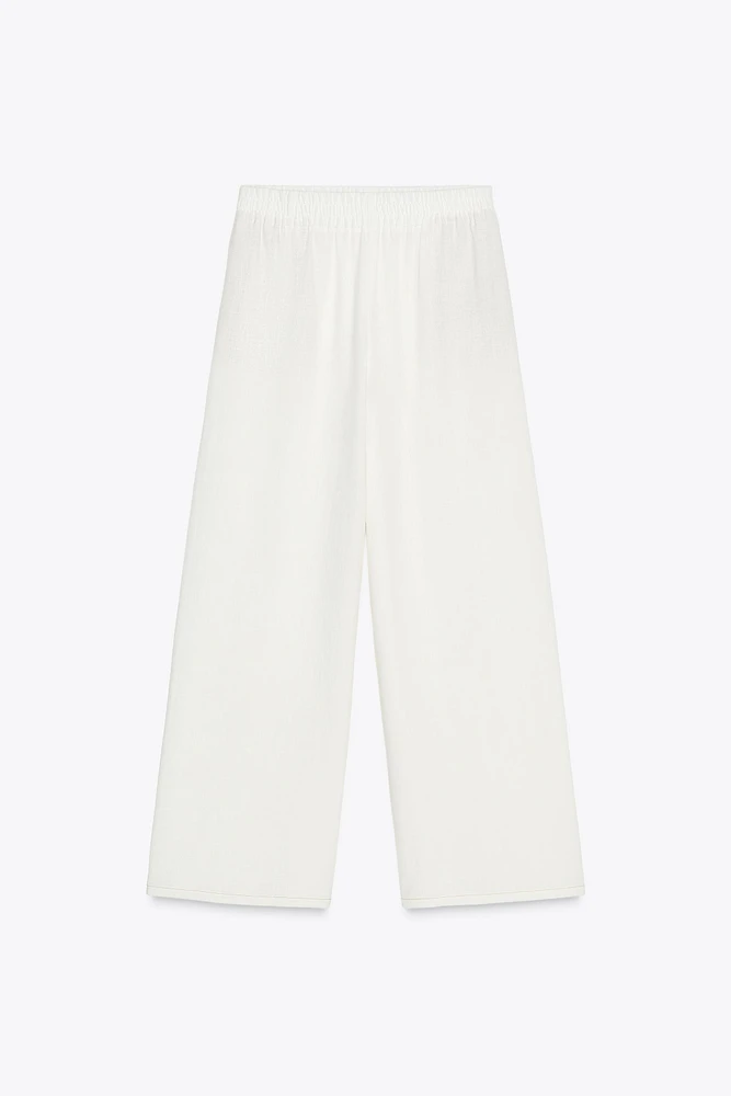 RUSTIC WIDE LEG RAMIE PANTS