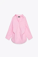 CHEMISE OVERSIZE EN POPELINE RAYÉE