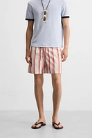 STRIPED LONG SWIMSUIT