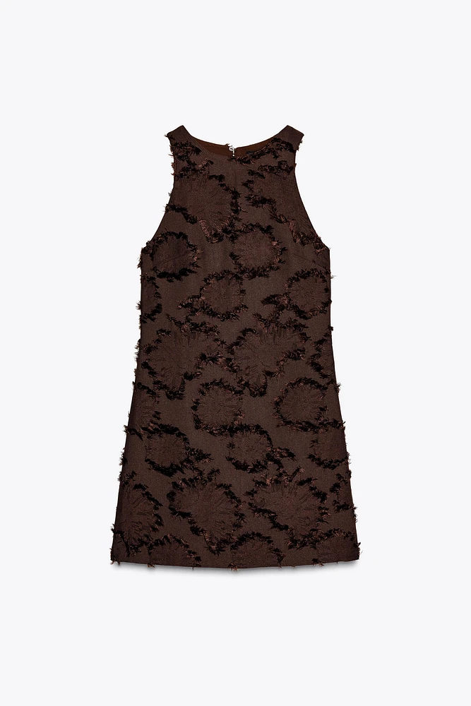TEXTURED KNIT MINI DRESS