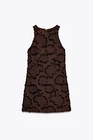 TEXTURED KNIT MINI DRESS