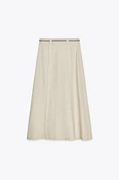 LINEN MIDI SKIRT