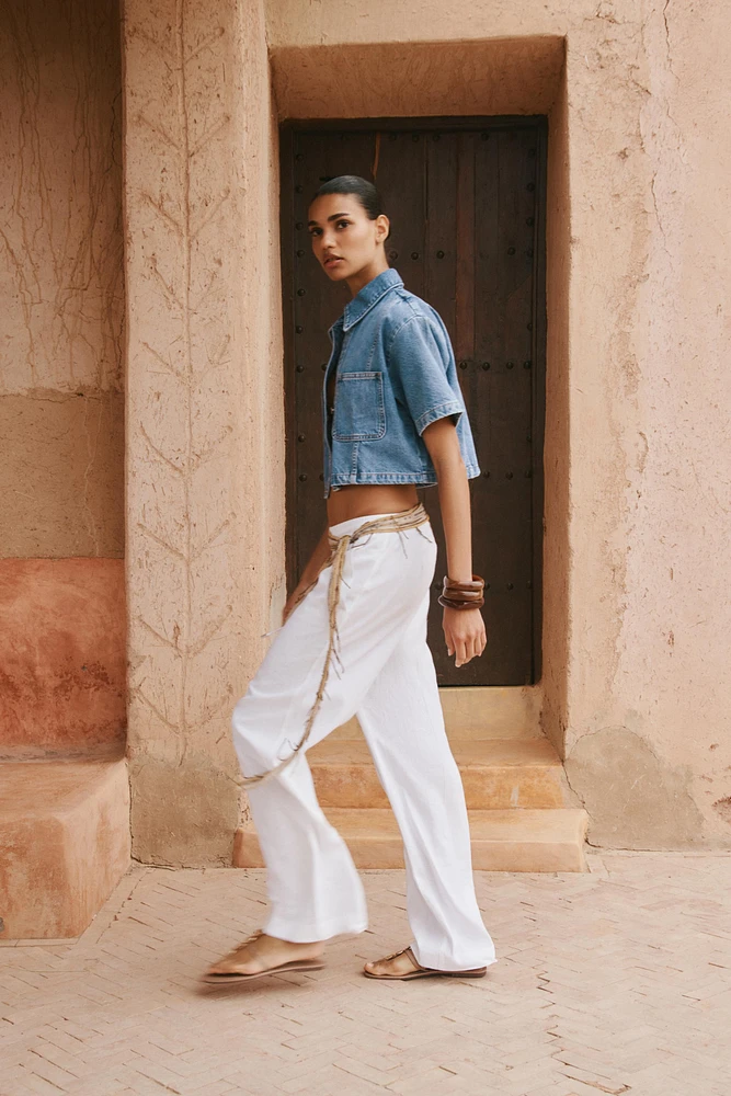 Z1975 DENIM CROP SHIRT