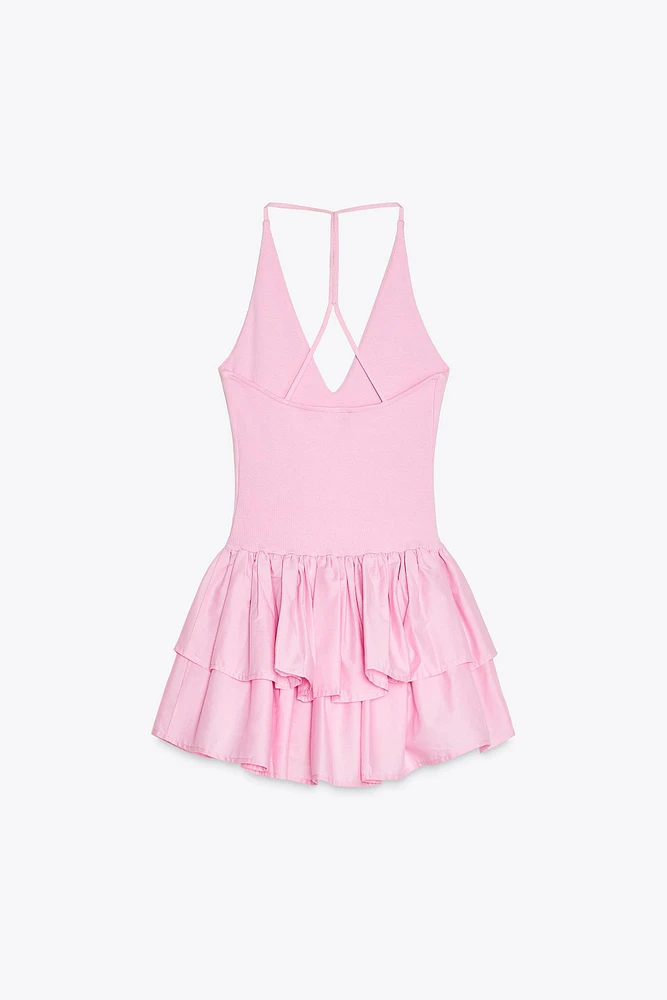 COMBINATION HALTER DRESS