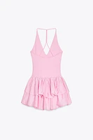 COMBINATION HALTER DRESS