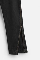 FLARED FIT ZIPPERED JEANS