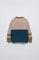 COMBINATION KNIT SWEATER