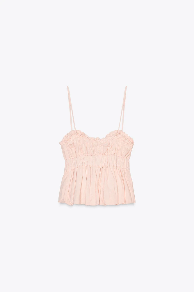 LINEN ELASTIC TOP