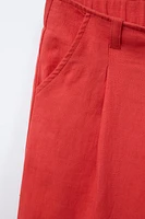 PANTALON DROIT 100 % LIN