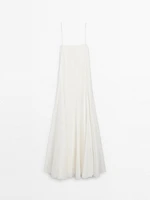Robe midi bretelles fluide