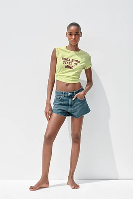 SHORT MINI EN JEAN TRF TAILLE NORMALE