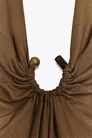 ROBE MIDI BOUCLE AVEC LIN