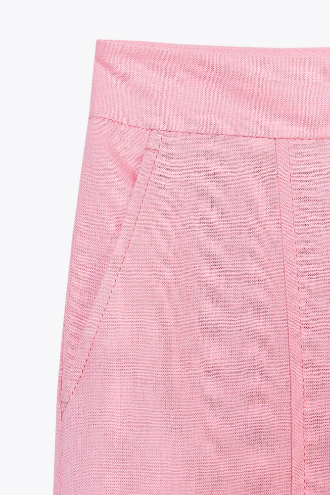 PANTALON DROIT AVEC LIN