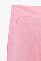 PANTALON DROIT AVEC LIN