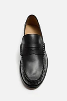 LEATHER PENNY LOAFERS