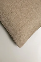 HOUSSE DE COUSSIN COUVRE-LIT LIN LAVÉ UNIE
