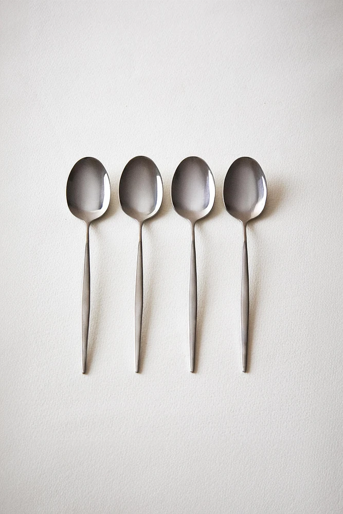 LOT CUILLÈRES À DESSERT MANCHE FIN (LOT DE 4)