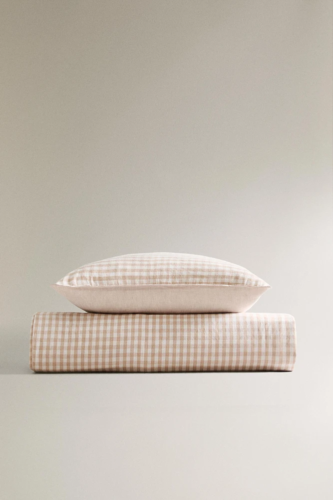 HOUSSE DE COUETTE ENFANT CARREAUX VICHY