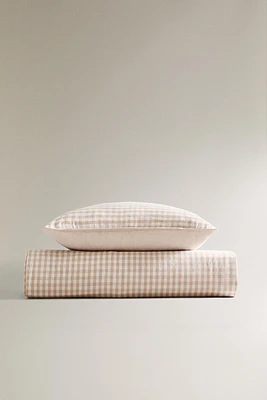 HOUSSE DE COUETTE ENFANT CARREAUX VICHY