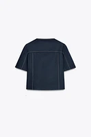 SHORT SLEEVE DOUBLE BREASTED BLAZER