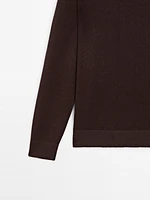 Linen blend crew neck sweater
